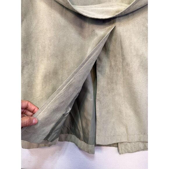 Gallery Womens Double-Breasted Coat XL Beige Tan Plaid Lining - Picture 13 of 13